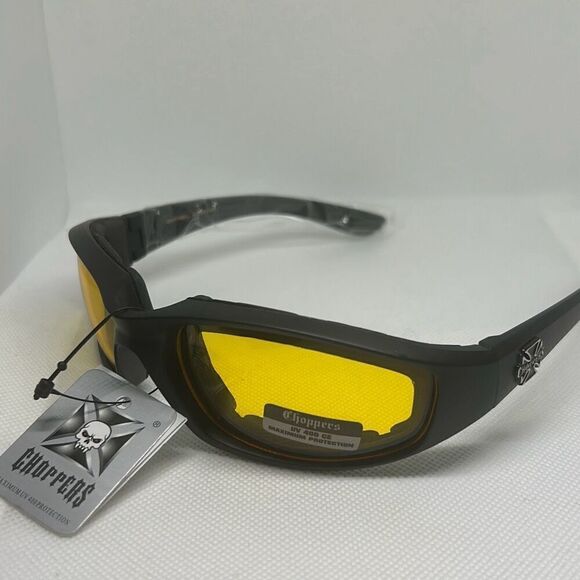 Choppers Padded Yellow Lens Sunglasses - Picture 1 of 3